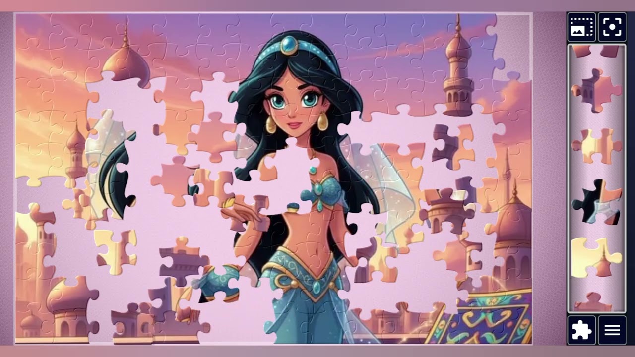 Princess Jasmine in an Enchandet Arabian palace👑👒🕍🌈✨️🪄//jigsaw puzzles🧩🧩//jigsaw puzzles journey🧩🧩//