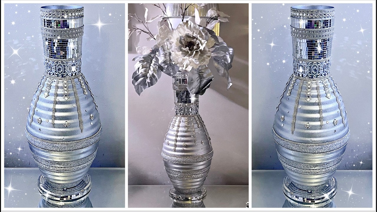 DIY Dollar Tree Wedding Guest Table Vase | DIY GLAM Vase!