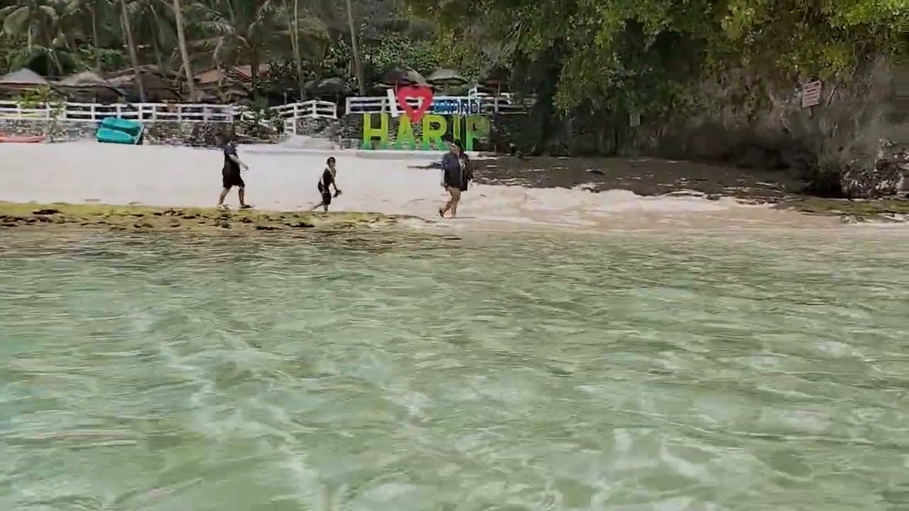 Crystal clear water of harip beach