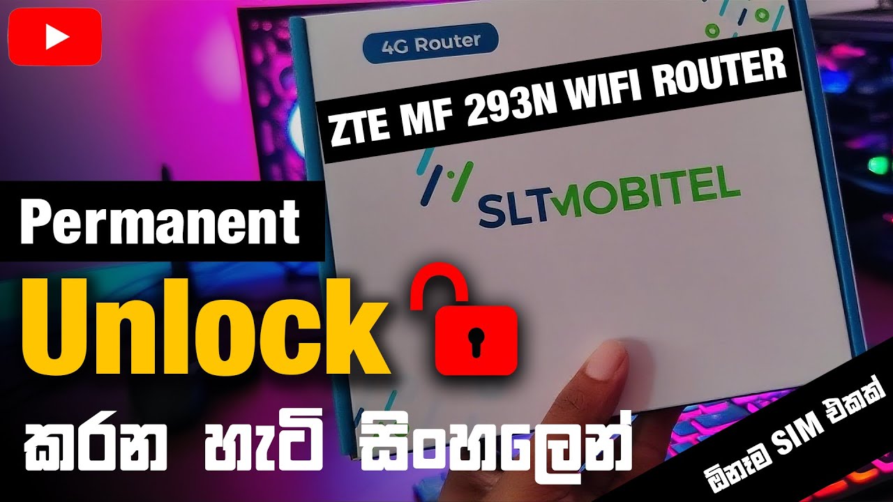 How to unlock ZTE MF 293N Router Sinhala | පියවරෙන් පියවර සිංහලෙන් | Web Advisor 