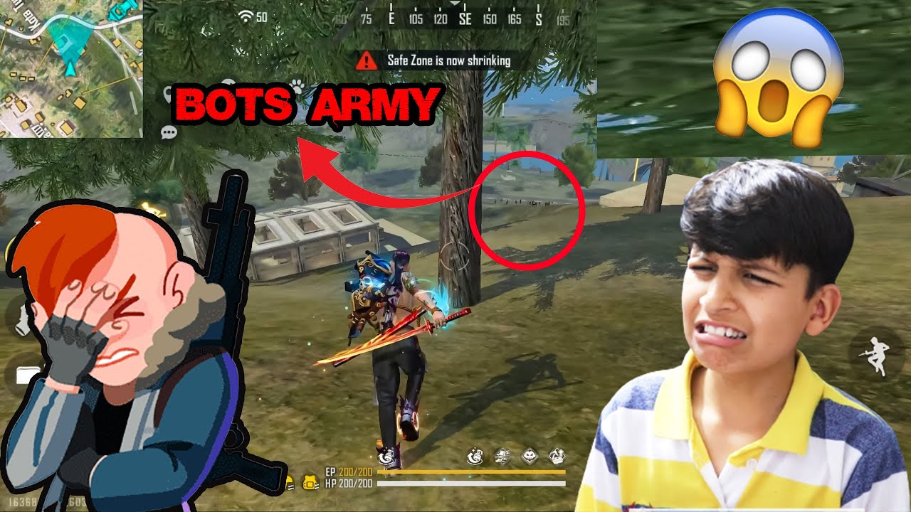 BOTS 😨ARMY ATTACKTED ME IN FREEFIRE 🔥