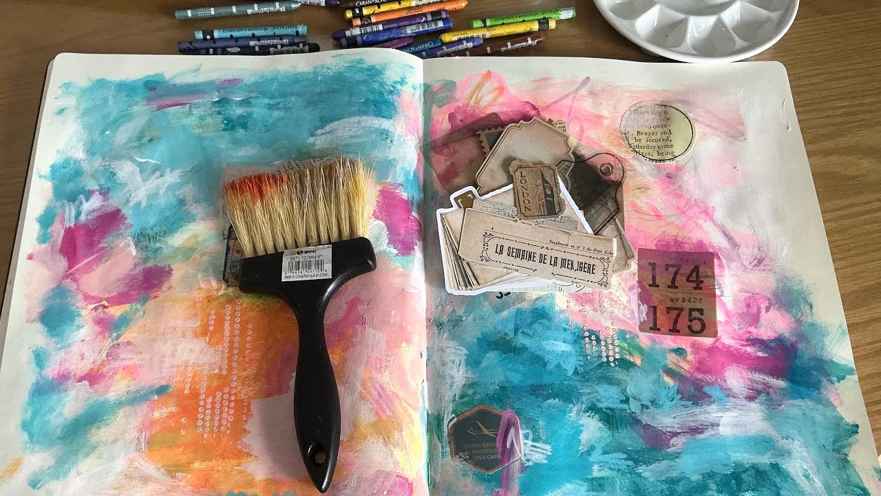 Mixed Media Art Process - Creating Vibrant Colours & Textures