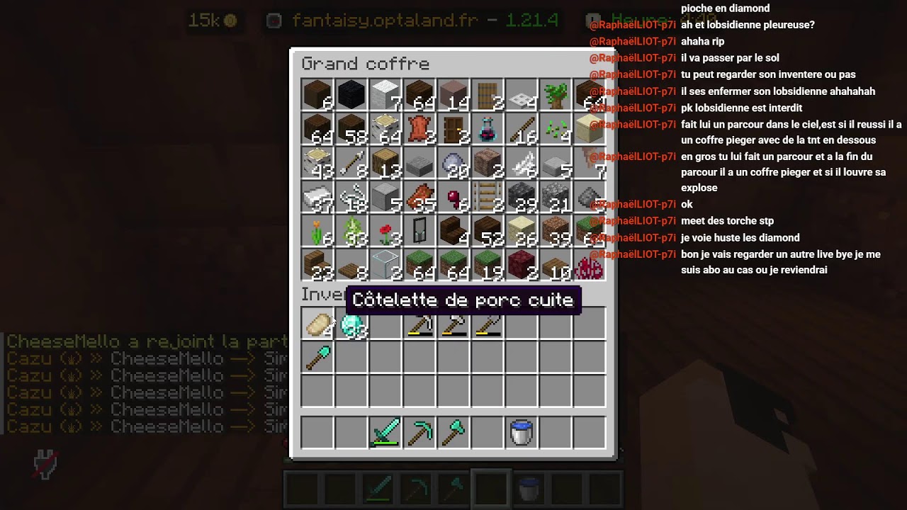 Live fr Minecraft java survie sur mon serveur (il est encore en dev)