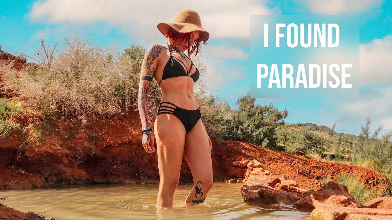 my First Time visiting a (free) Hot Spring : Solo girl nomad life