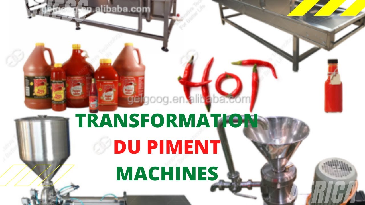 Micro industrie en AFRIQUE,Prix des Machines de transformation du piment en liquide,poudre et huile
