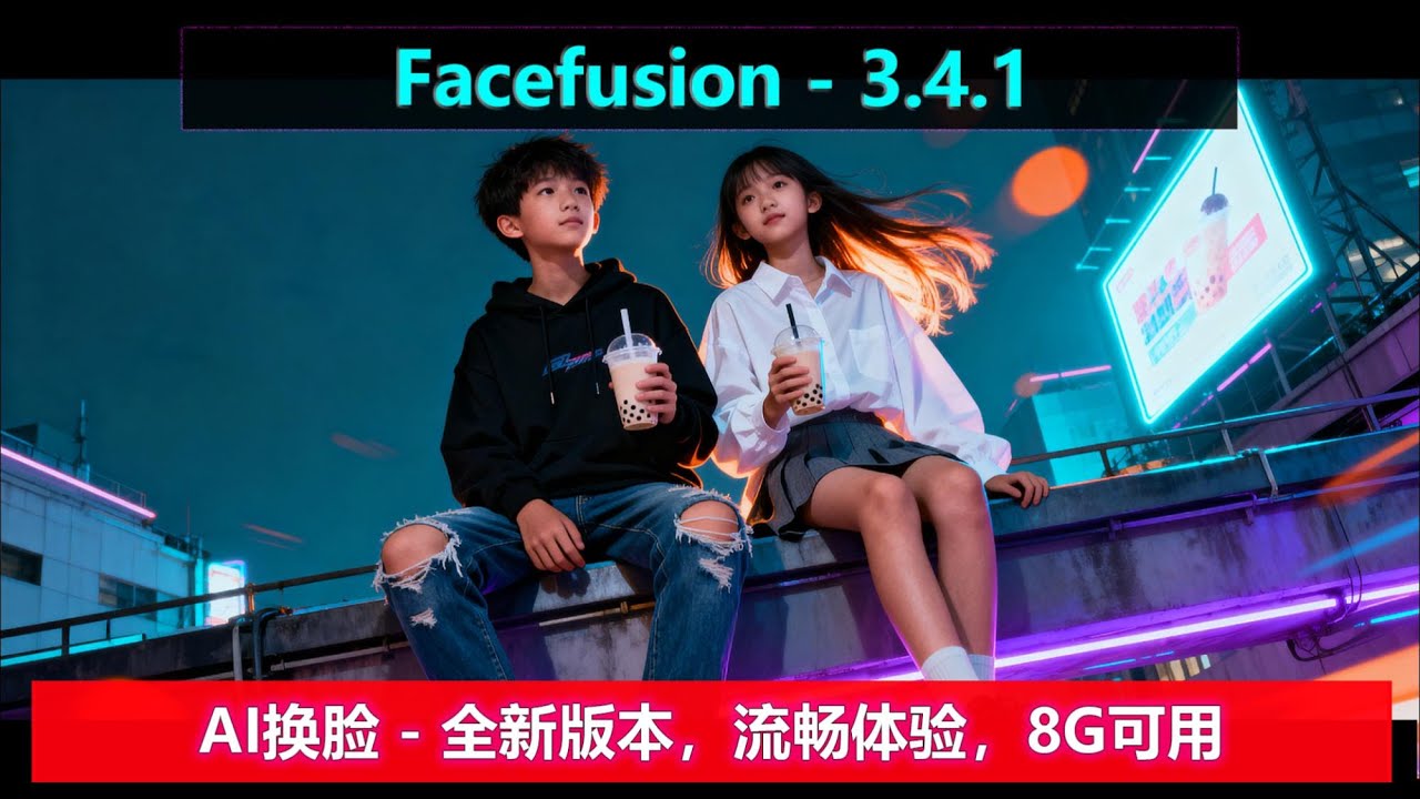 AI换脸 | FaceFusion 3.4.1，修改年龄，表情编辑，支持50系显卡，全新版本8G可用！