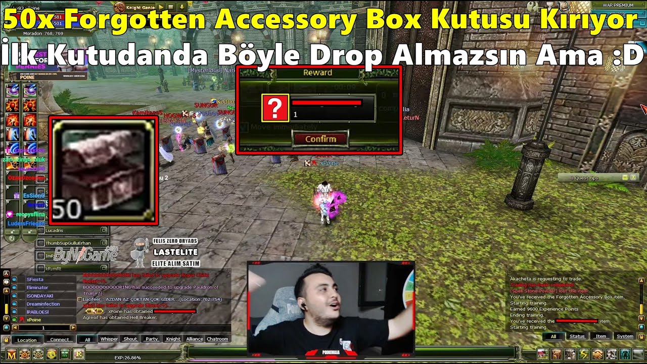 PoineMaia | 50x Forgotten Accessory Kutusu Kırıyor | Takı Dropları Fenaa :D | Knight Online