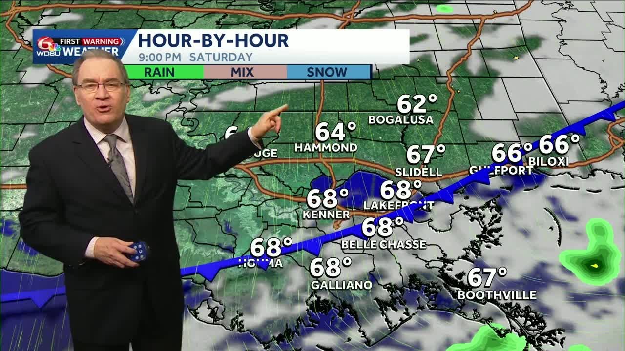 Warm and humid Saturday, strong cold front on the way