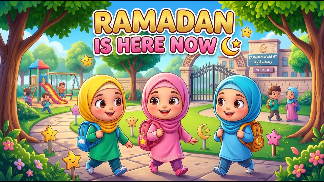 Ramadan Is Here Now 🌙 | Full Ramadan Song for Kids 🕌 | Islamic Nasheed 2026