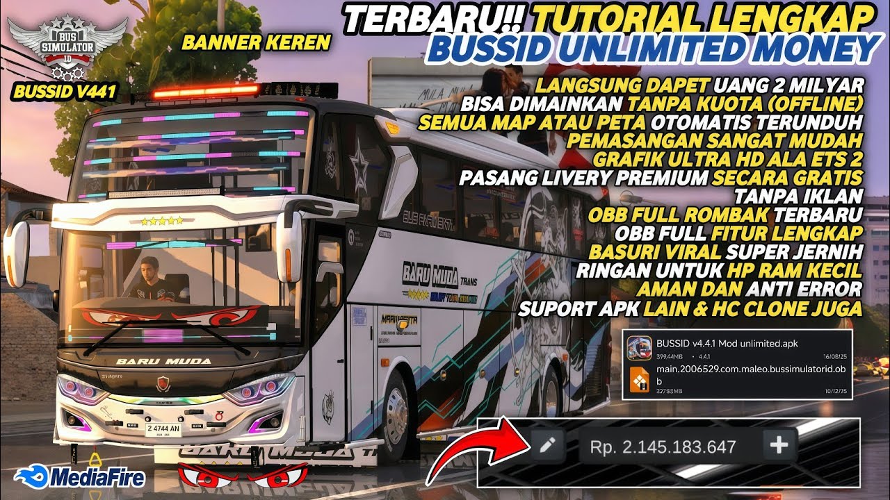 UPDATE BUSSID 4.4.1 !! CARA PASANG APK + OBB BUSSID V4.4.1 TERBARU | BISA SEMUA HP