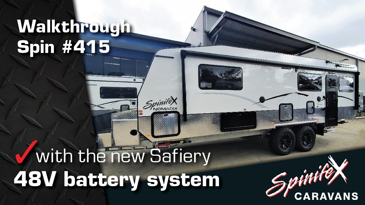 New Spinifex caravan with the 48V Safiery battery system