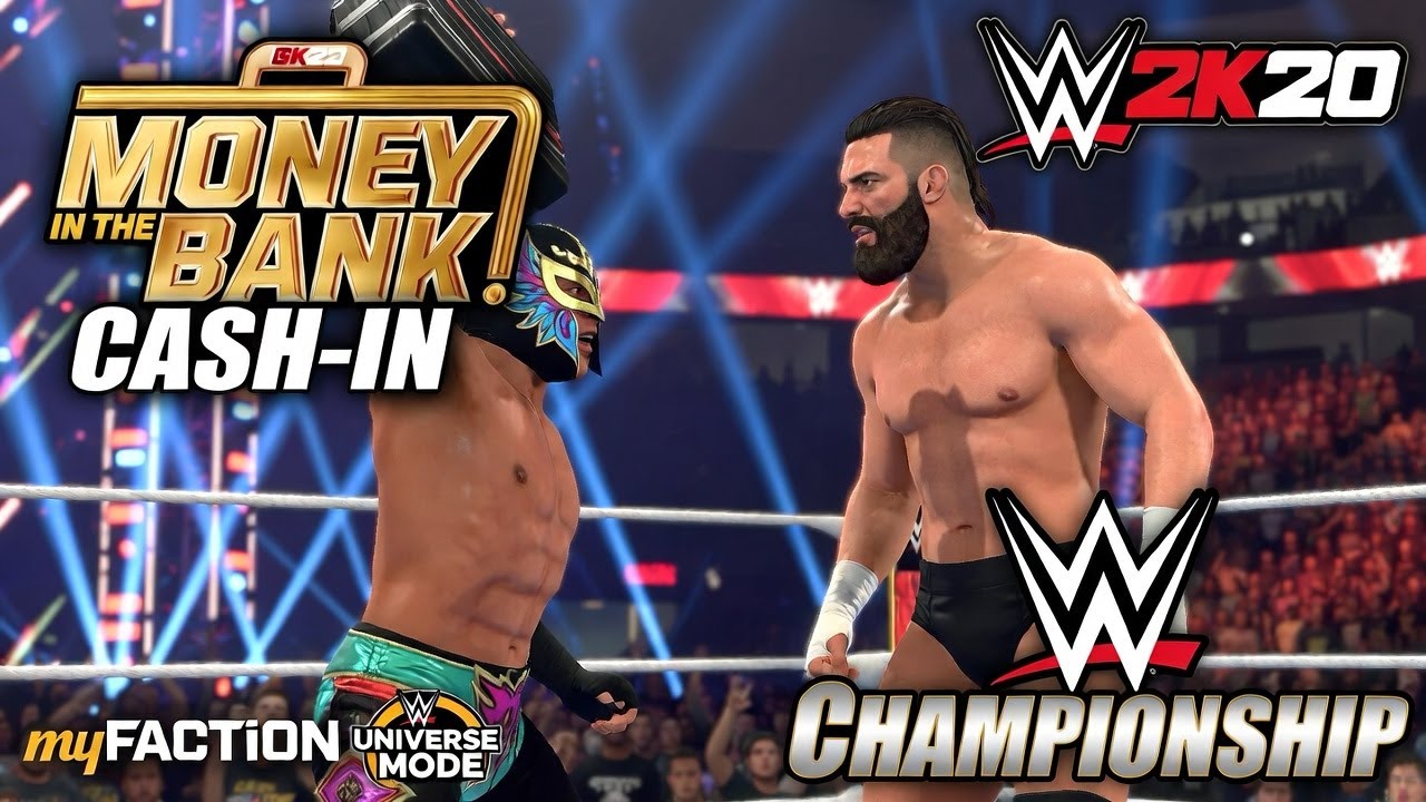 Sin Cara drew Clark in a money in the bank  WWE 2K20 my career universe mode part 10 🕹️🎮🕹️🎮👍👍👍👍😂🤣😅😆