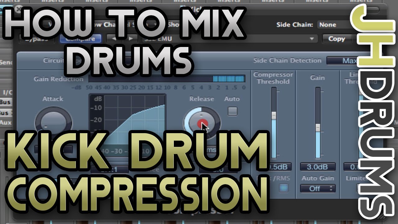 Kick Drum Compression - How To Mix Drums (Part 11)  | by JHDrums