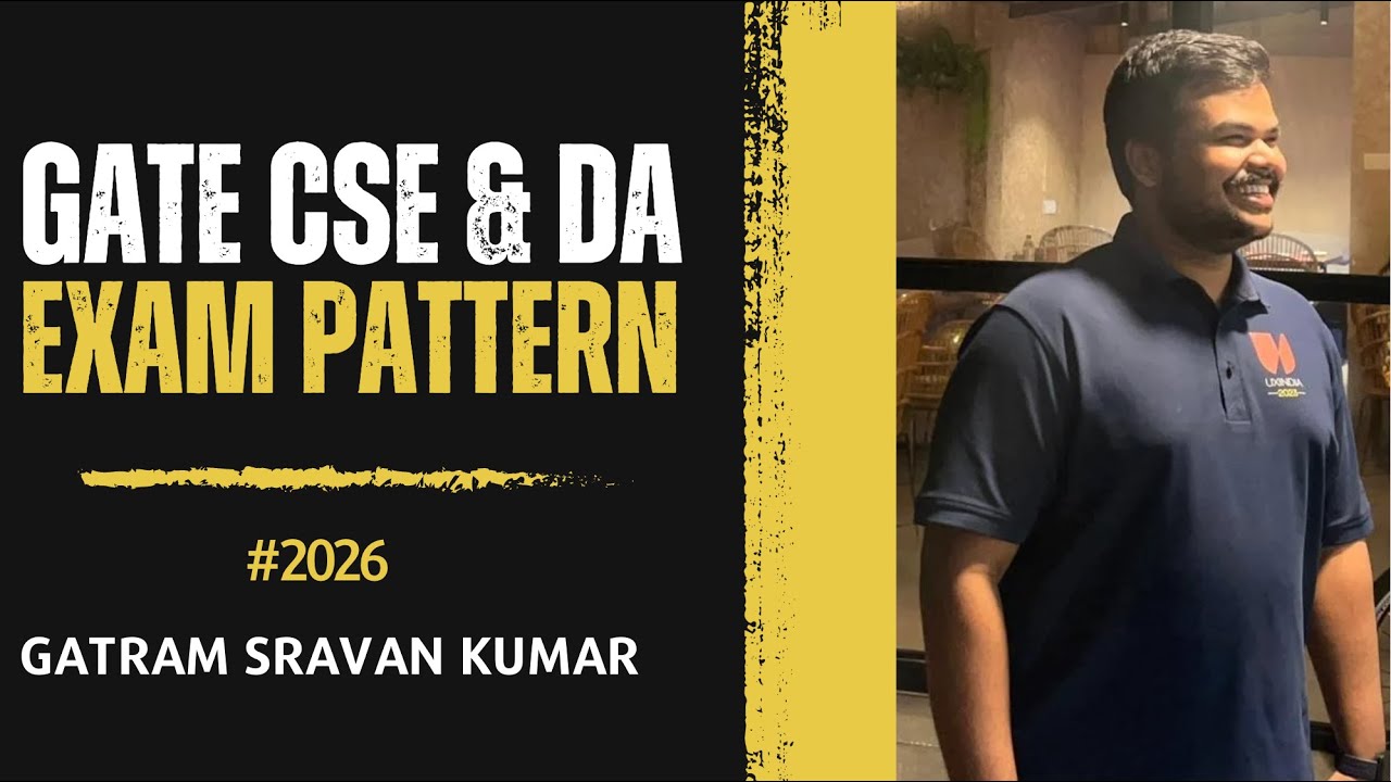 GATE 2026 EXAM PATTERN || GATE CSE 2026 || GATE DA 2026 || TELUGU