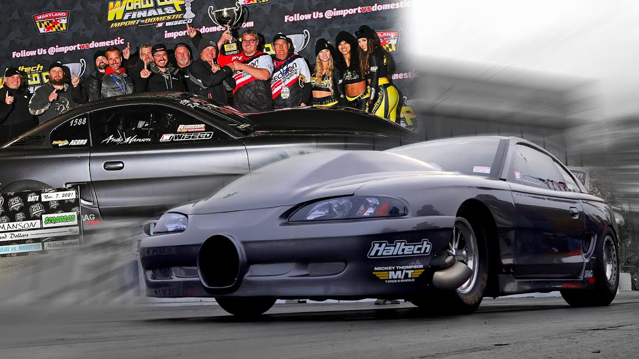 ANDY MANSON TAKES HIS SMALL BLOCK MUSTANG TO THE WINNER CIRCLE!