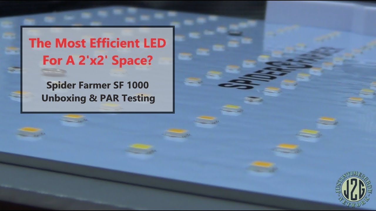 Most Efficient LED for a Stealth Grow? -  Spider Farmer SF1000 Unboxing & PAR Testing