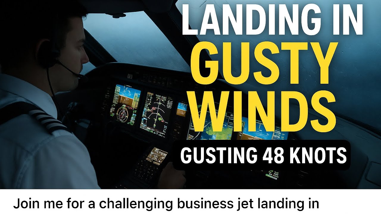 Can I land a Business Jet in Gusting 48 knot winds?
