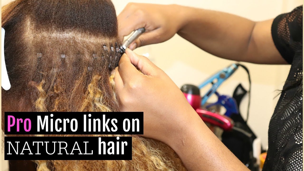 ITIP Professional Micro Links on Curly Natural Hair #SLRawVirginHair - Los Angeles