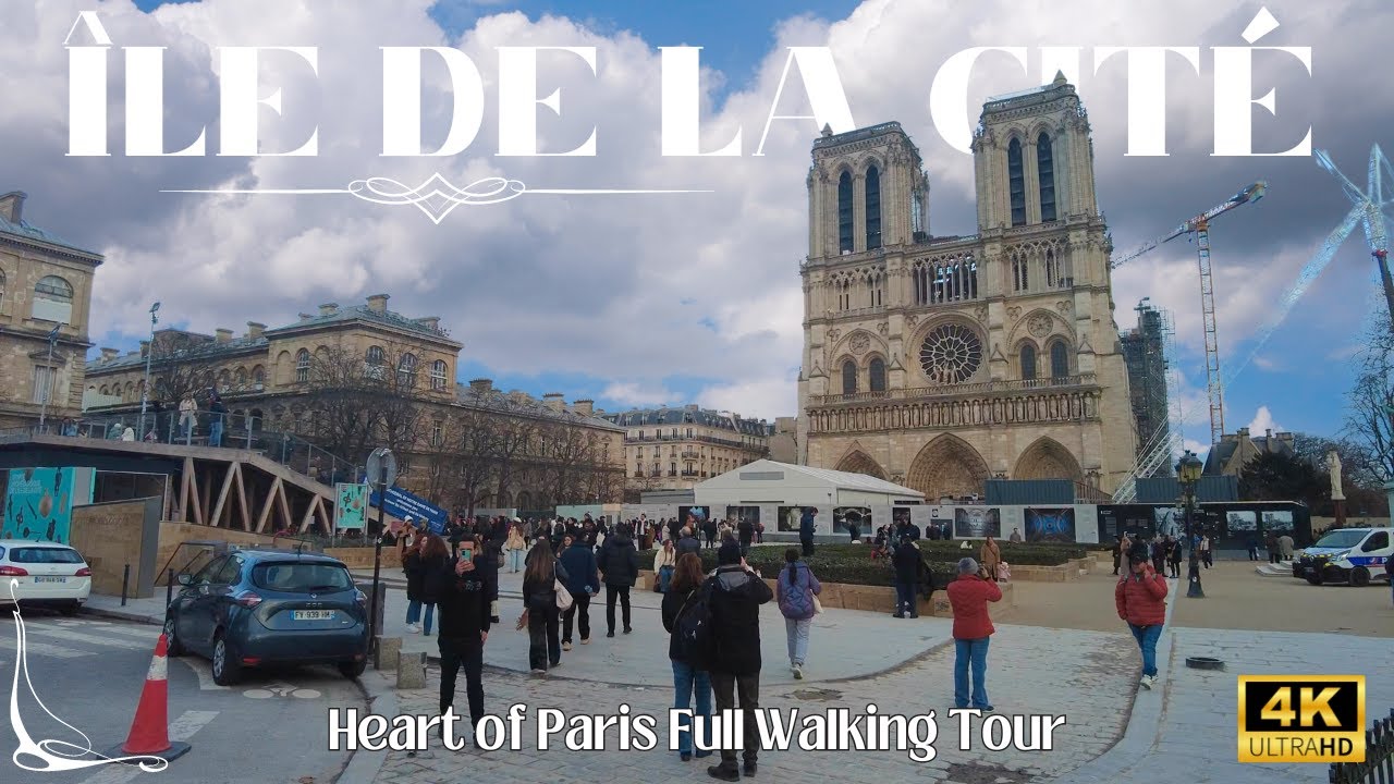 [4K] Paris Notre Dame Island full walk tour &Icirc;le de la Cit&eacute; Walking Tour | Seine Hidden Gems  🏰🚶&zwj;♂️