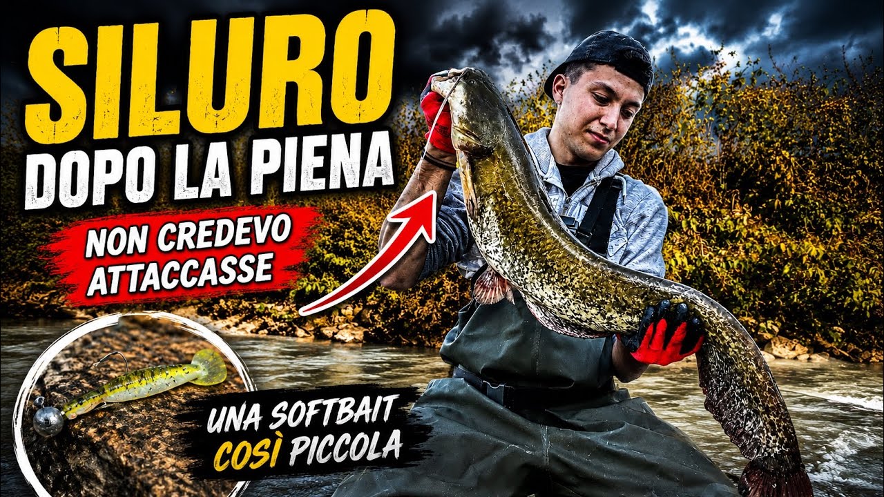 Siluro dopo la piena - Non credevo attaccasse una softbait così piccola 😳🎣 