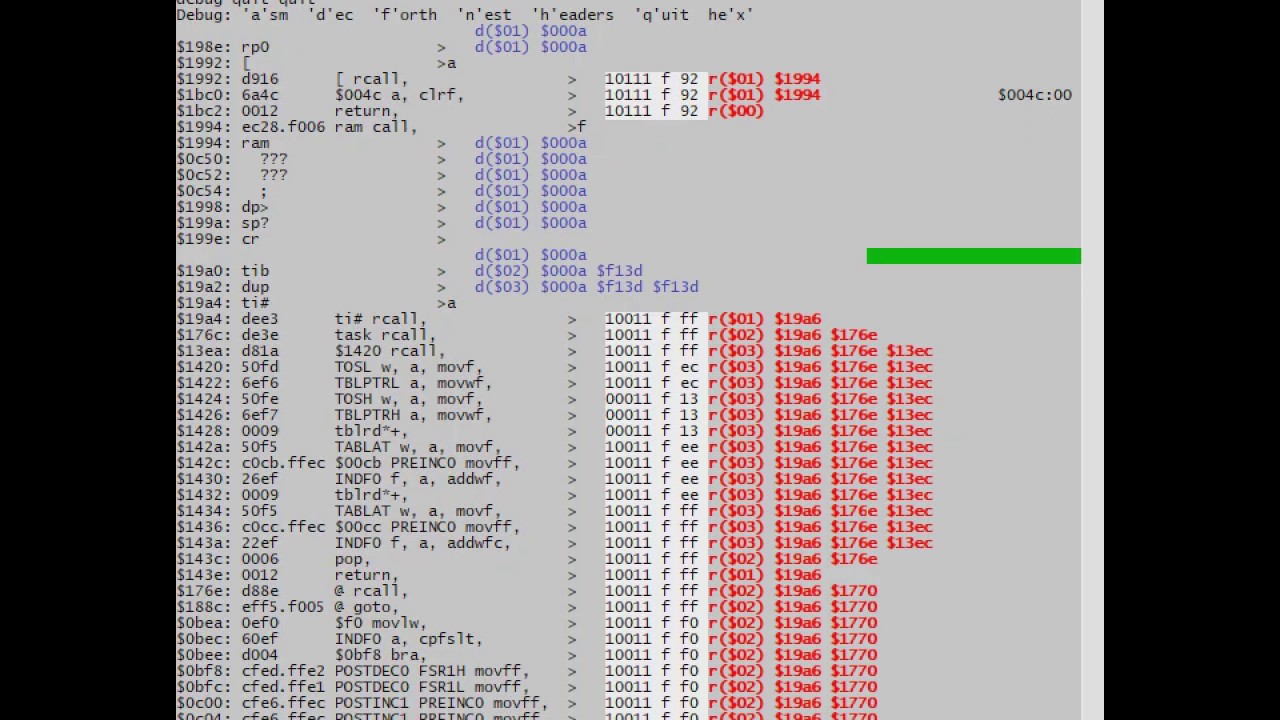 see-debug  FlashForth (3/3)
