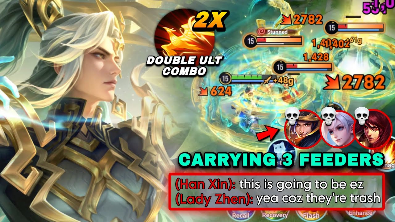 CHINA HOU YI MACHINE GUN BUILD & DOUBLE ULT COMBO CAN CARRY 3 FEEDERS IN RANK| HOU YI BUILD & ARCANA