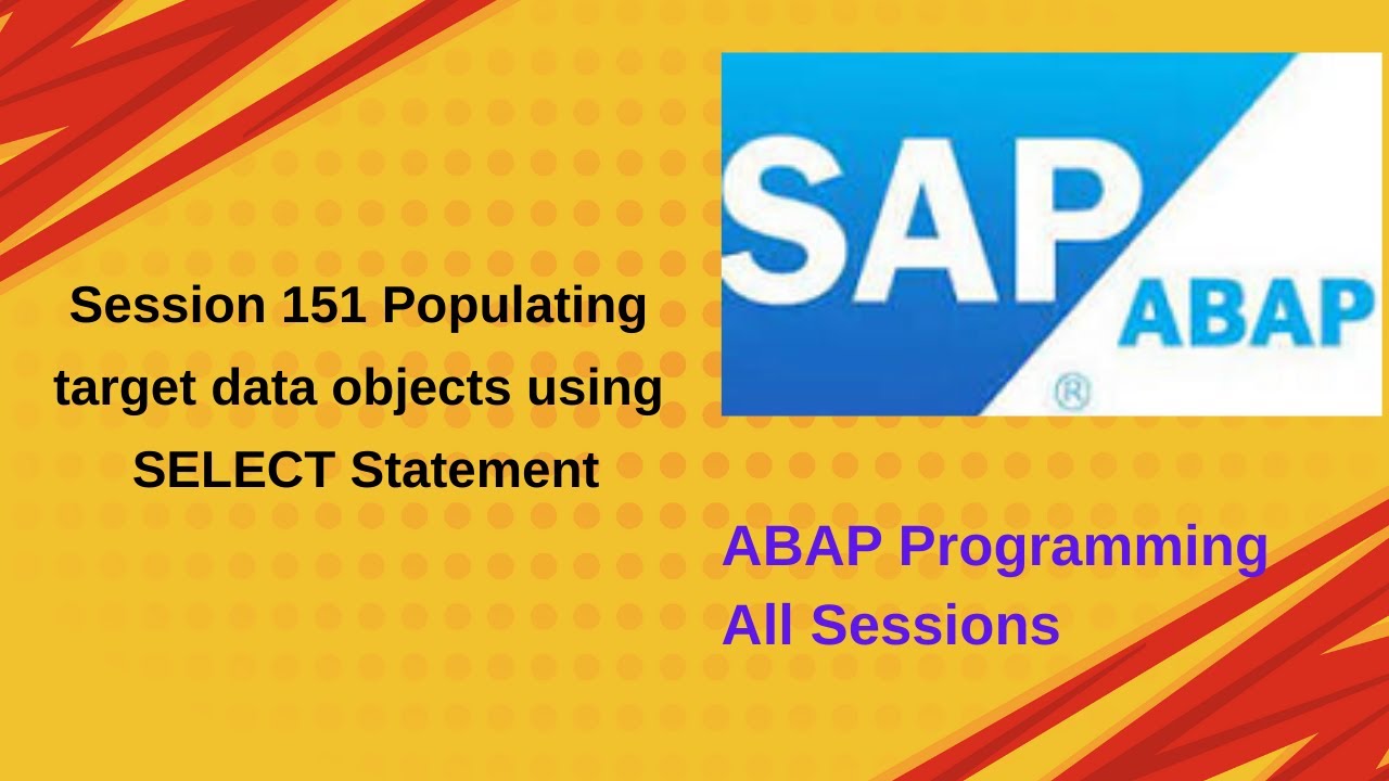 Session 151 Populating target data objects using SELECT Statement