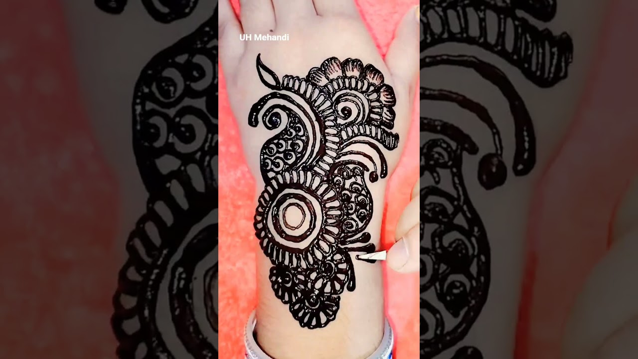 Back hand simple mehandi designs|| arabic mehndi 