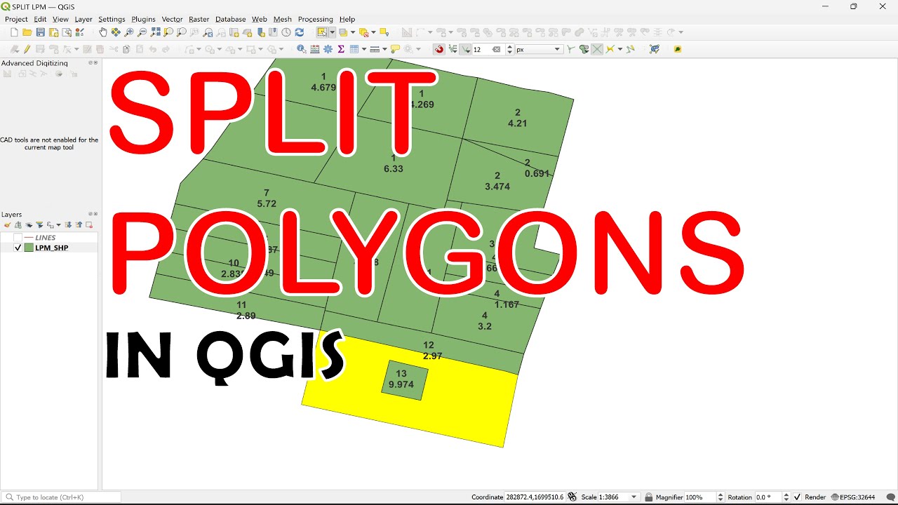 How to Divide Polygons in QGIS | Split LPM | Split Polygon | Split Features Tool | AnuTechTutorials