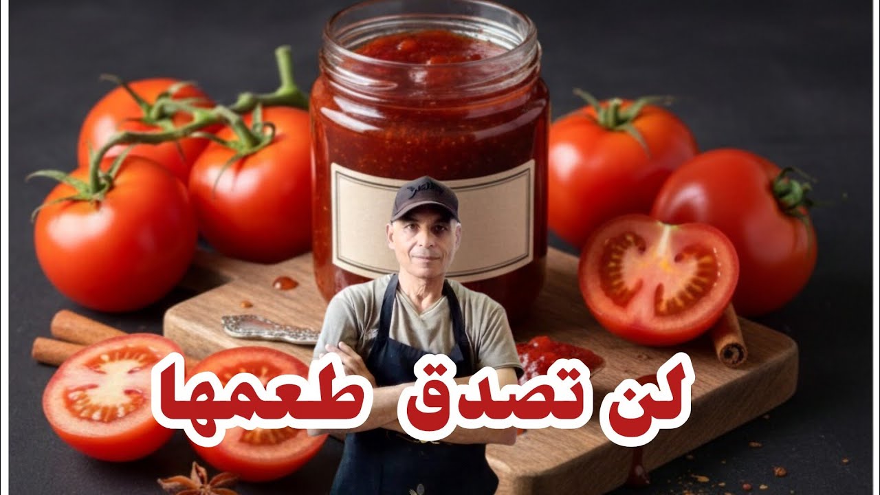 مربى او معجون طماطم  🍅 بطريقة عبقريه وبدون مادة حافظة وصفة لسندوتشات لا نش بوكس 