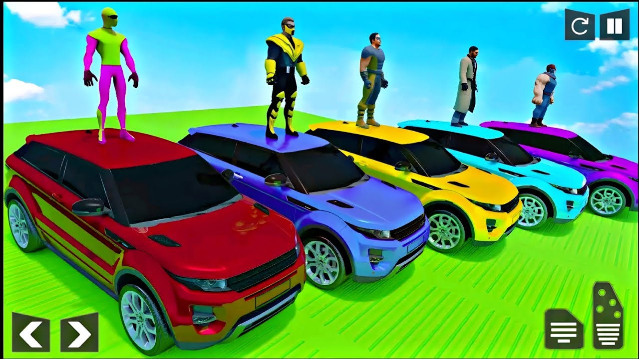 Superhero Car Mega Ramp Driving Tracks- Impossible GT Car Stunts Racing 3D -Android GamePlay