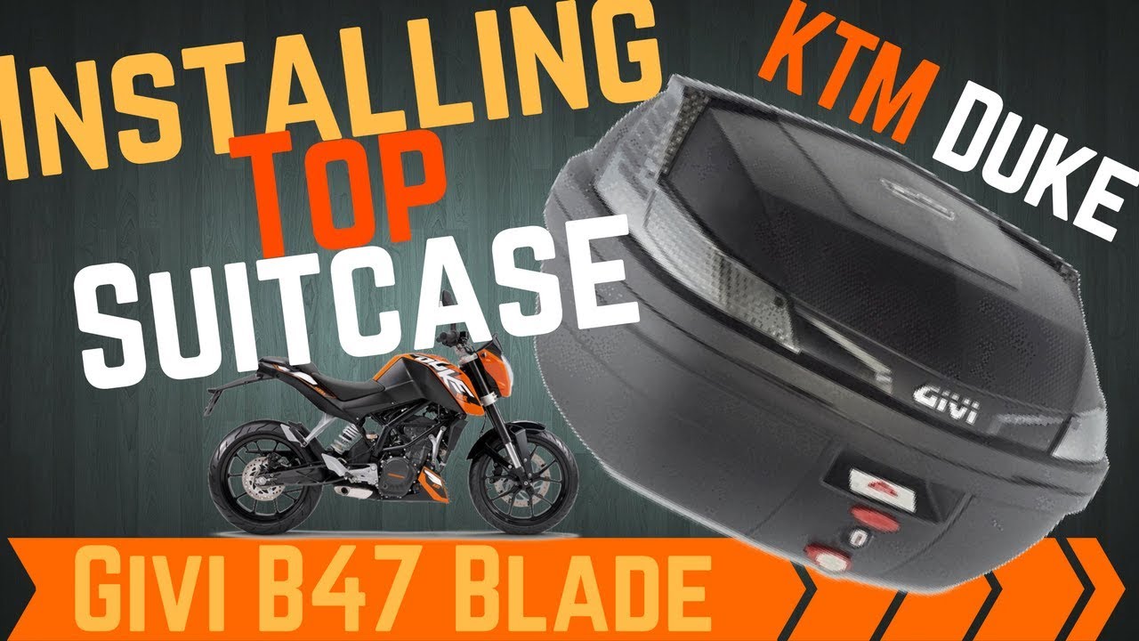 #119 🚲 KTM Givi B47 Blade (fum&eacute;) Topcase motorcycle installation - XB47NTML