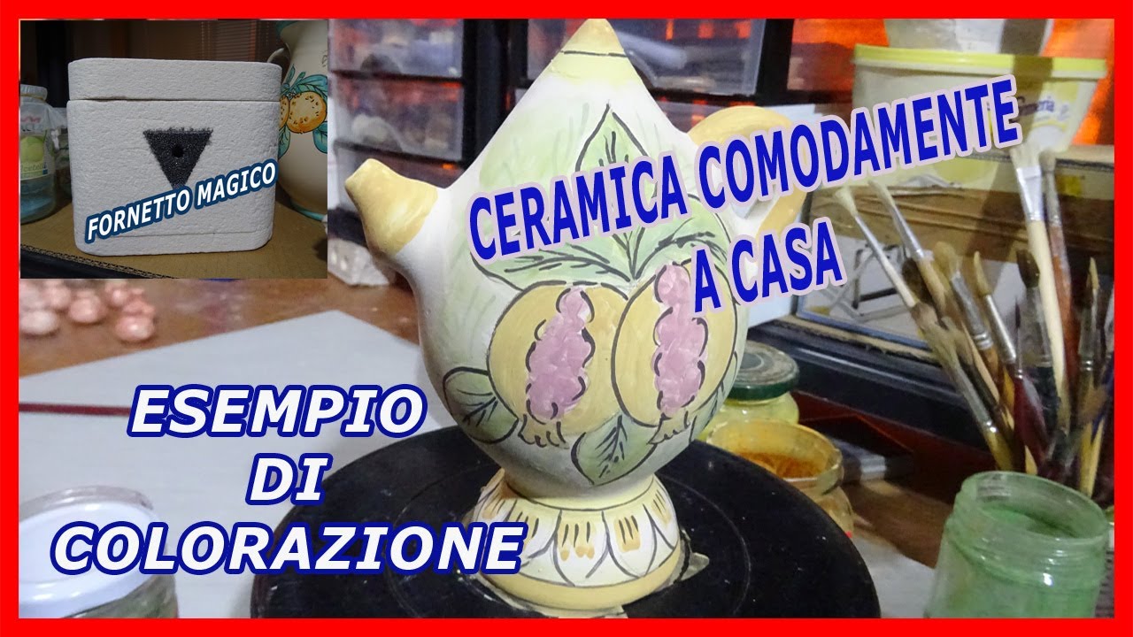 LA CERAMICA COMODAMENTE A CASA - ESEMPIO DI COLORAZIONE OGGETTO IN TERRACOTTA //BUMMULO MALANDRINO