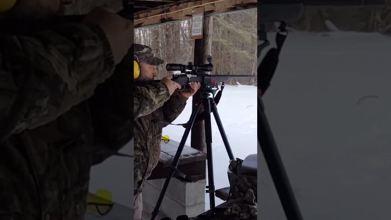 Sporterized 1930's 7.62 Russian nagant. Sight in #adirondacks #outdoors