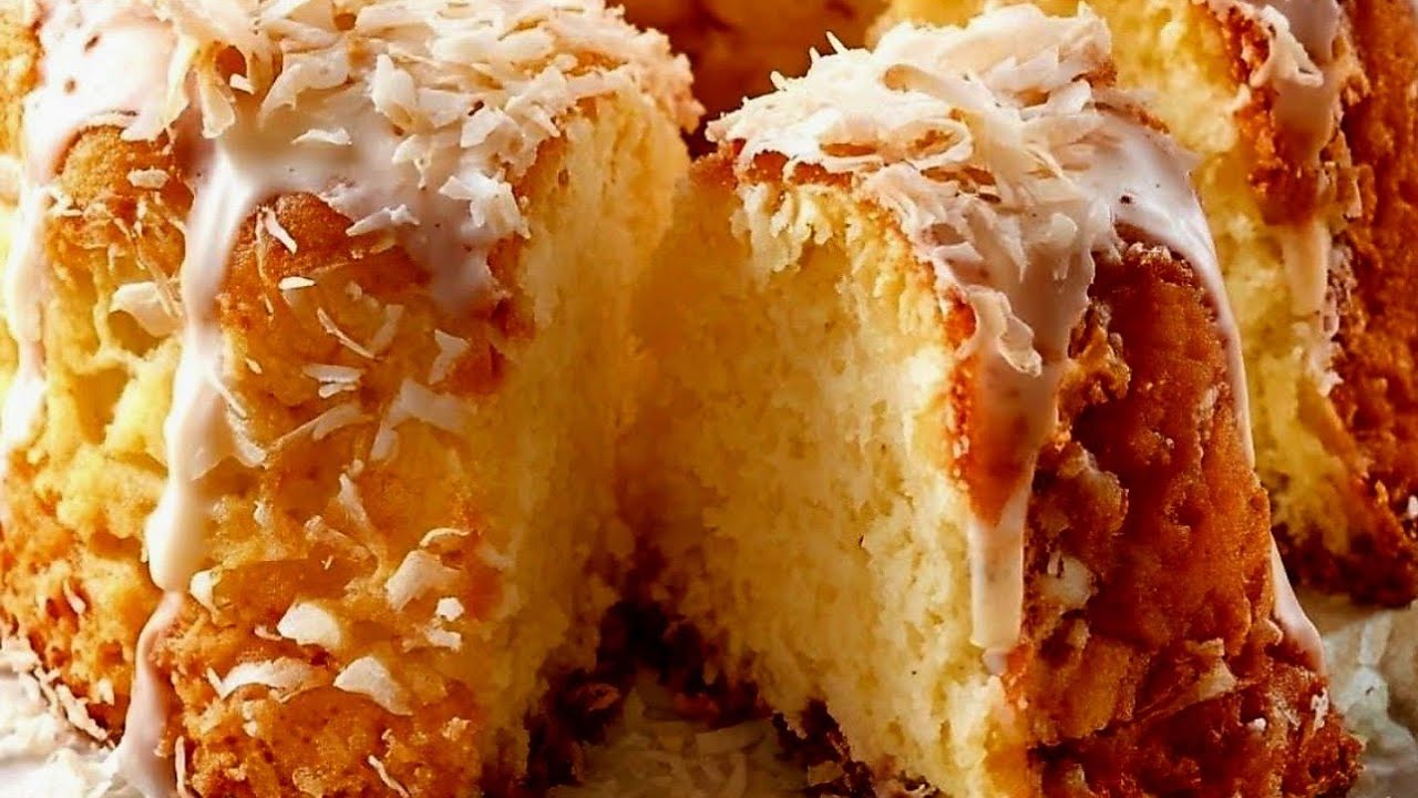 Easy Coconut ,Yogurt with Coconut milk Cake Recipe!Very Tasty,Soft and Moist!  Recipe in 5 minutes!