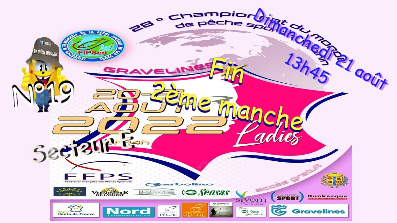 N°19 Fin de la 2ème manche du 28ème championnat du monde féminin de pêche au coup Gravelines