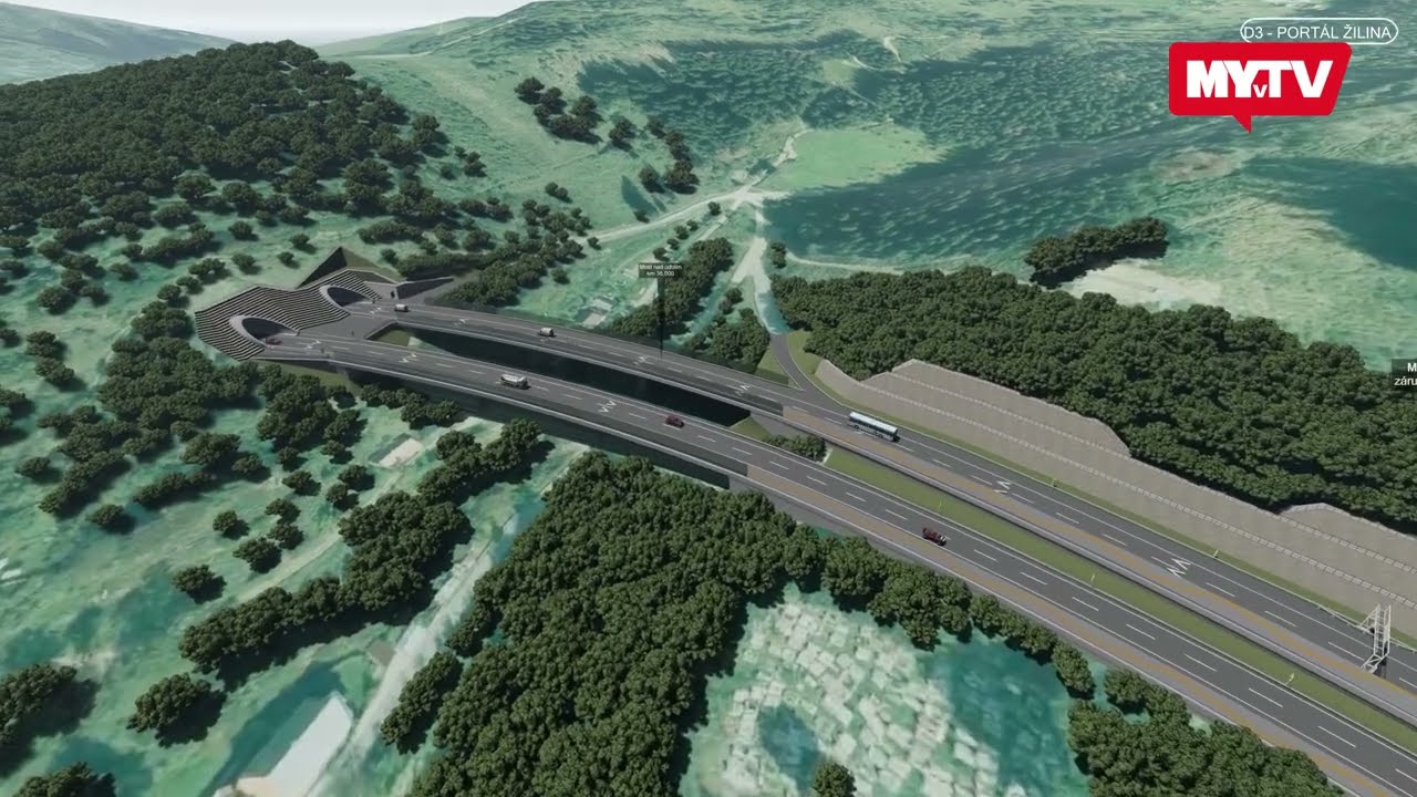 Vizualiz&aacute;cia &uacute;seku diaľnice D3 - Čadca,Bukov-O&scaron;čadnica