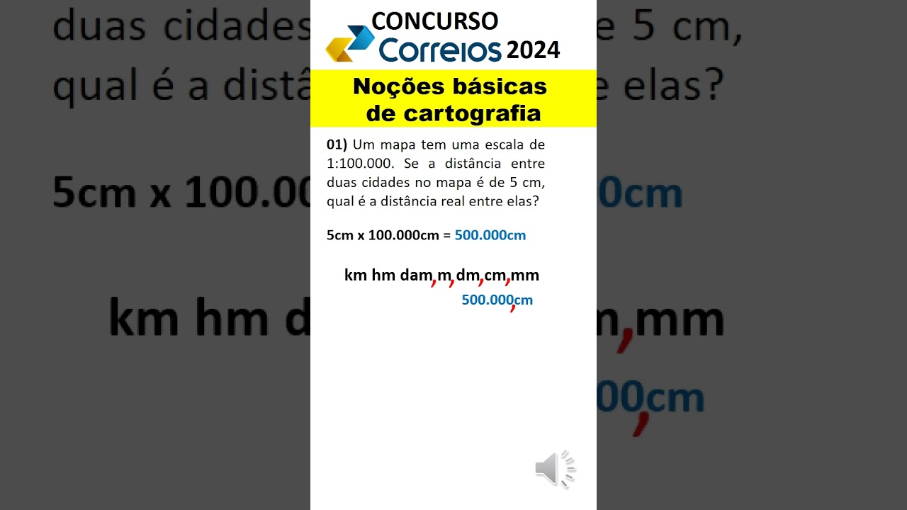 1 - Noções Básicas de Cartografia Questões | noções básicas de cartografia correios #correios2024