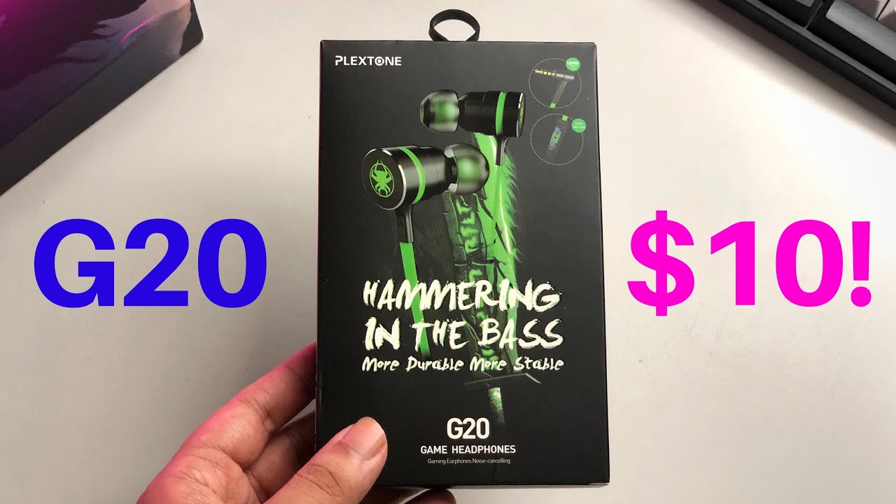 $10 Gaming Earphones w/ Mic - Plextone G20 Earphone Unboxing and First Impressions