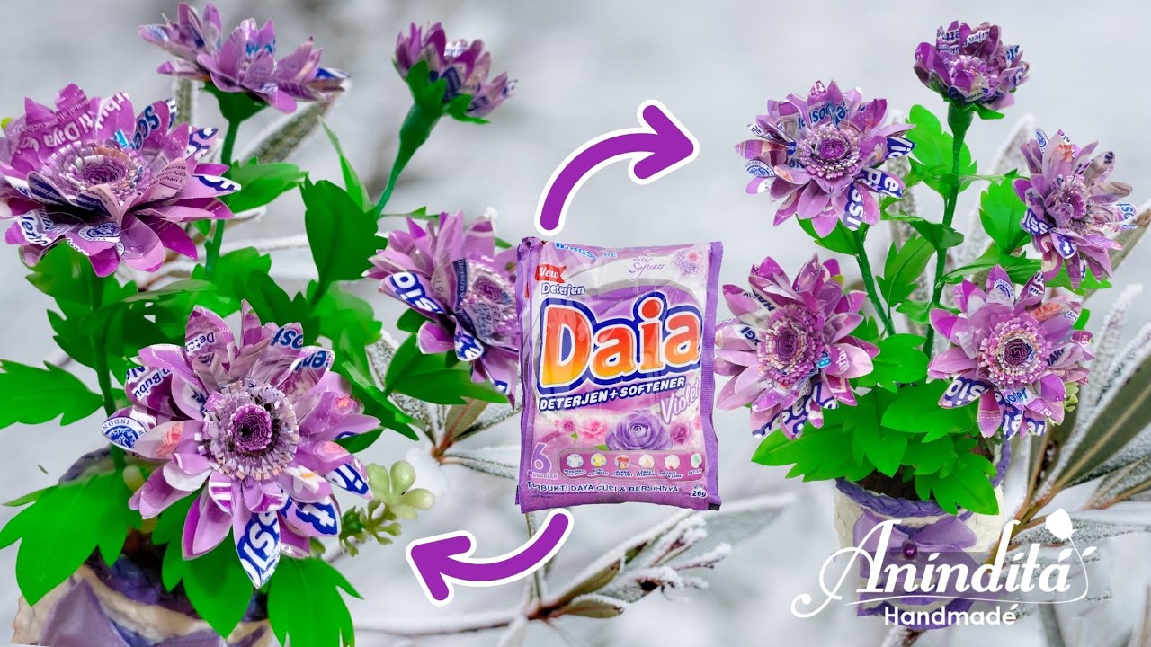 MUDAH !! Bunga dari Plastik bekas bungkus detergent|DIY|bunga dari barang bekas|flower craft