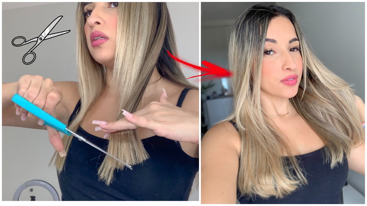 COMO CORTAR O CABELO SOZINHA 😢