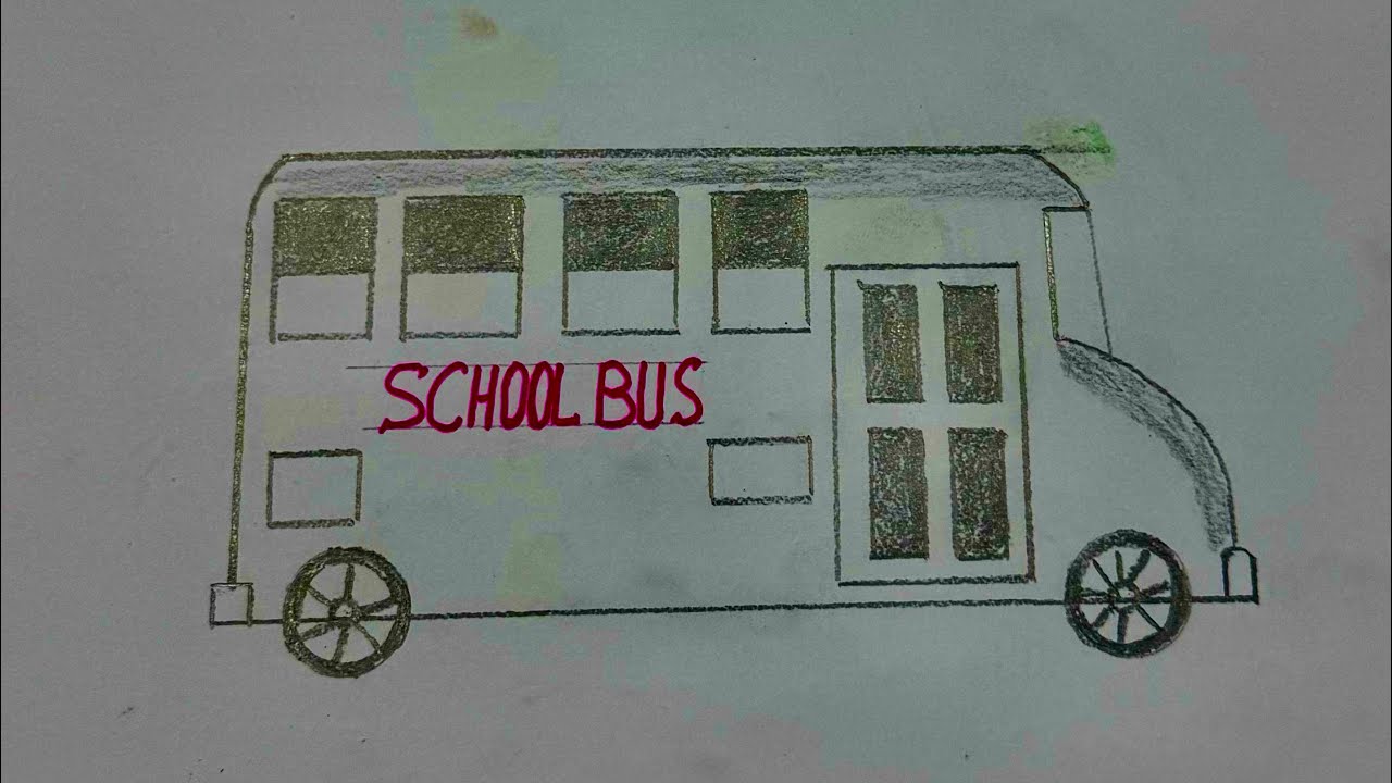 How to Draw a School Bus// Easy Pencil Drawing Tutorial 