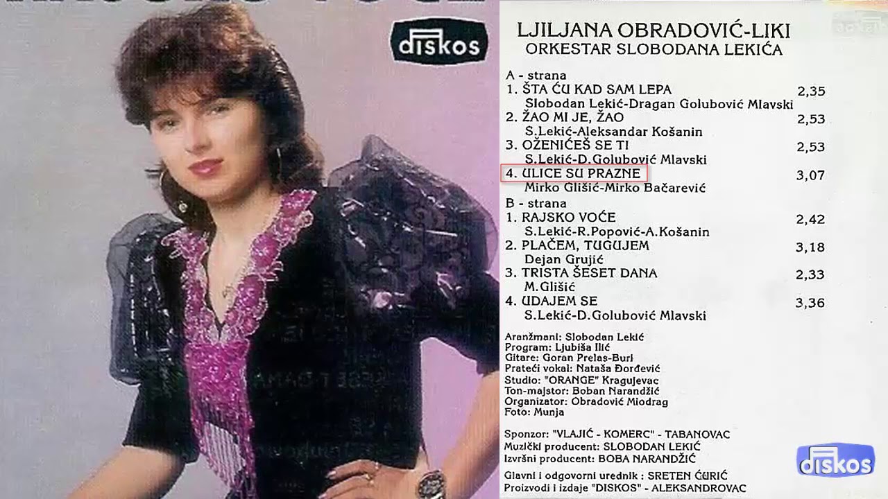 Ljiljana Obradovic Liki - Rajsko voce - (Audio 1994) - CEO ALBUM