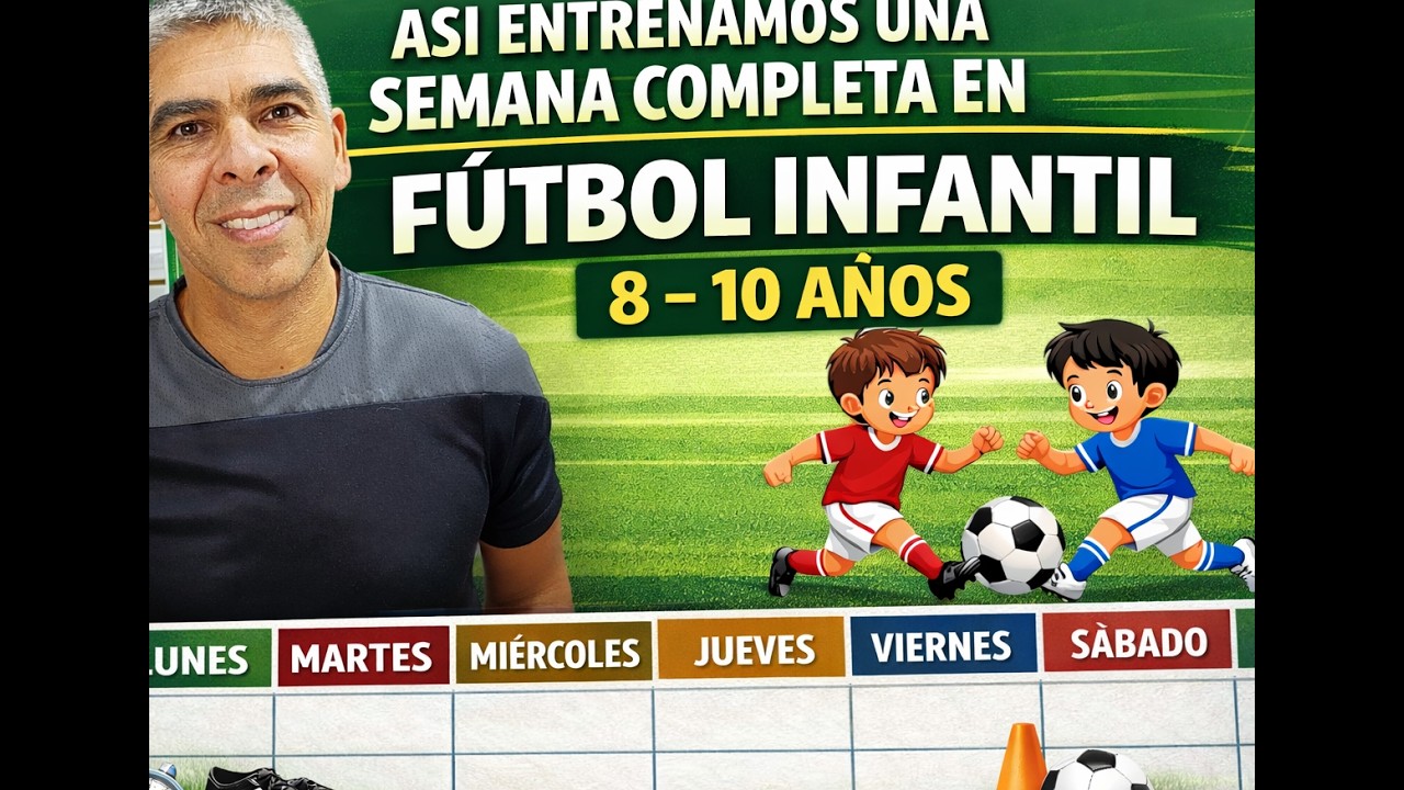 Cómo Planificar una Semana de Entrenamiento en Fútbol Infantil (8–10 Años)