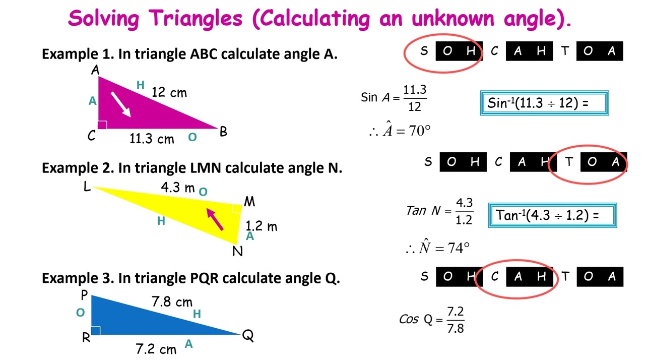 Solving Triangles using trigonometry