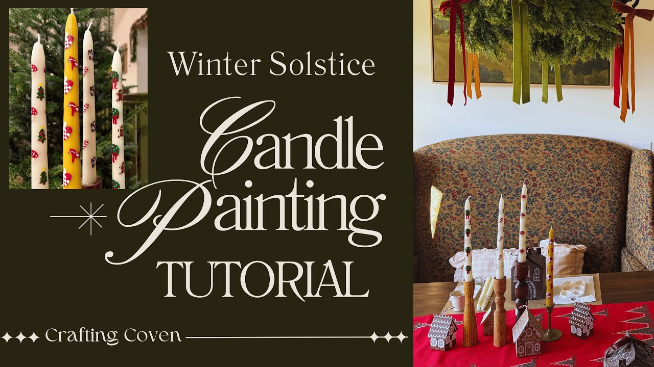 Painting Beeswax Candles for the Longest Night of the Year