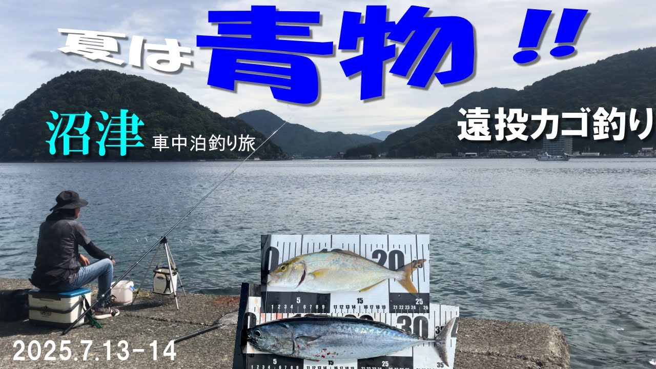 遠投カゴ釣りで青物を狙う車中泊釣り旅　沼津の海は裏切らなかった‼