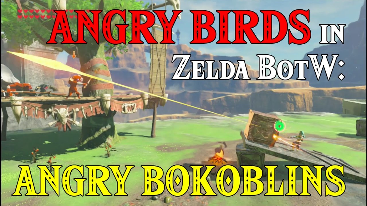 ANGRY BIRDS in Zelda BotW: ANGRY BOKOBLINS! Mini Game in Zelda Breath of the Wild