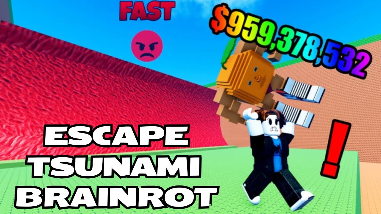 Escape the Tsunami Brainrot Roblox – This Is PURE CHAOS! Can I Survive?!