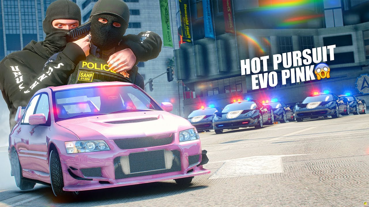 HOT PURSUIT ! EVO PINK MEMBUAT KEPOLISIAN TEGANG !! GTA 5 ROLEPLAY